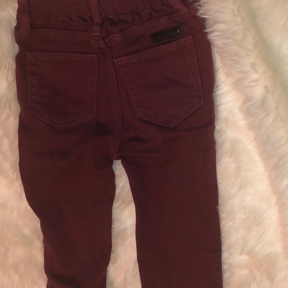 Burgundy Burberry Baby Pants